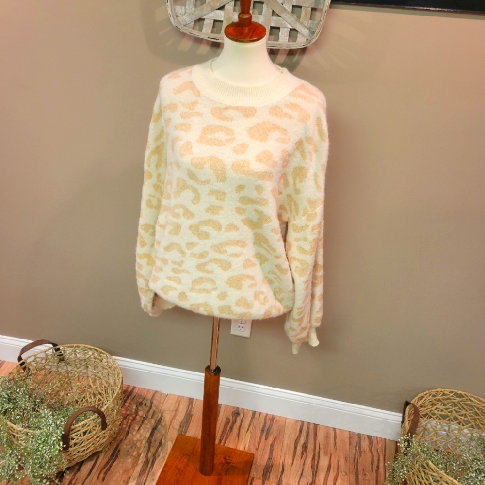 Shop Wanna B Leopard Print Sweater
